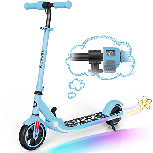 RCB Elektroroller für Kinder 6-12 Jahren, 150W Motor - Max 16Km/h - Bluetooth Lautsprecher - LED-Regenbogenlicht - Faltbarer - LED-Anzeige,E Scooter für Kinder und Jugendliche von RCB
