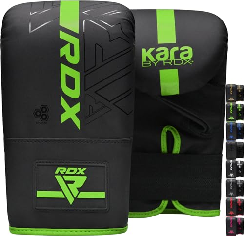 RDX Boxhandschuhe für Kickboxen und Muay Thai Training, Maya Hide Leder Kara Boxsack Handschuhe für Kampfsport, Sparring, Boxen, MMA, Punchinghandschuhe für Fitness Stanzen, Sandsack (MEHRWEG) von RDX