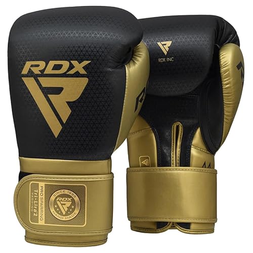 RDX Boxing Gloves Mark Pro Sparring Tri Lira 2 Golden-14Oz von RDX