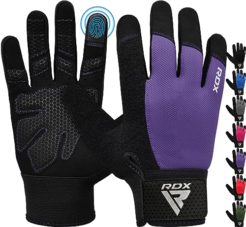 RDX Fitness Handschuhe Vollfinger Damen Herren, Gewichtheben Touchscreen Trainingshandschuhe, Bodybuilding Krafttraining Workout Gym Weight Lifting Gloves Powerlifting Kraftsport Griff Radfahren Sport von RDX