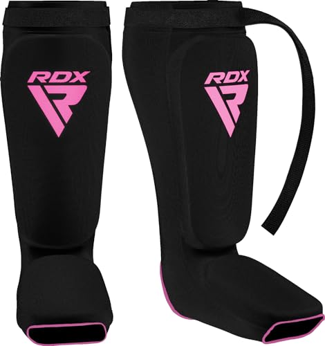 RDX Schienbeinschoner Kickboxen, Schienbeinschützer Thaiboxen Kampfsport Muay Thai MMA Spannschützer, Schienbeinschutz Polster Shin Guard Sparring, Herren Damen Fußschutz Kick Boxing Ausrüstung von RDX