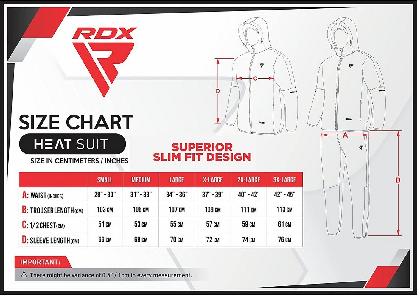 RDX Thermohemd RDX Jogginganzug zum Abnehmen, Saunaanzug Trainingsanzug Männer Frauen von RDX