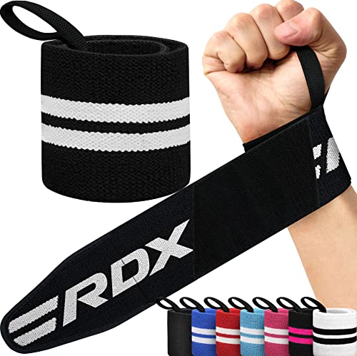 RDX Handgelenk Bandagen Fitness Kraftsport, Genehmigt IPL USPA, 45cm Gym Bandage Wrist Wraps Straps, Handgelenkstütze Handgelenksbandagen Krafttraining Weightlifting Zubehör Herren Damen Zughilfen von RDX