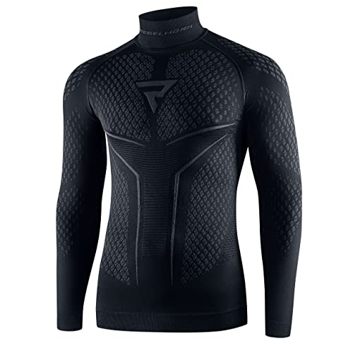 REBELHORN Therm II Motorrad Funktionsshirt Langarm Herren Thermoaktive Bekleidung Ultraleicht und Zart für kalte Tage von REBELHORN