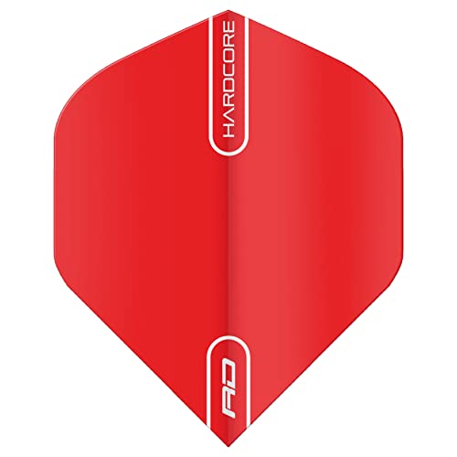 Hardcore XT Red Extra Dicke Standard Dart Flights - 5 Sätze pro Packung (15 Dart Flights insgesamt) von RED DRAGON