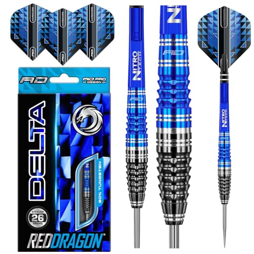 RED DRAGON Delta 1: 26g Tungsten Darts mit Flights und Schäfte von RED DRAGON