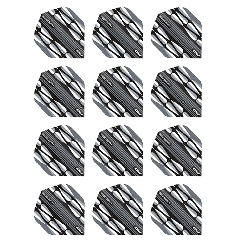 RED DRAGON Hardcore Radical Weiß Teardrop Dartflug - 4 Set pro Packung (insgesamt 12 Dart-Flights) von RED DRAGON
