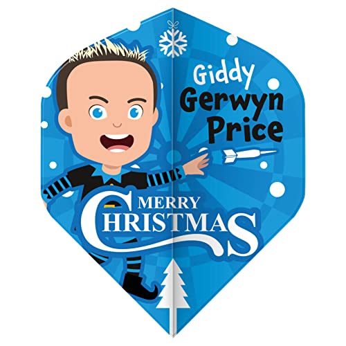 RED DRAGON Limited Edition Gerwyn Price 'Giddy Gezzy' Weihnachten Dart-Flüge - 3 Sets pro Packung (insgesamt 9 Flights) von RED DRAGON