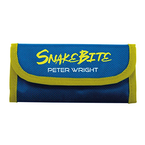 RED DRAGON Peter Wright Snakebite Trifold Dart Brieftaschel - Blau und Gelb von RED DRAGON