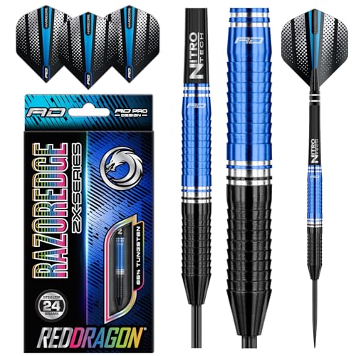 RED DRAGON Razor Edge ZX3-24g Tungsten Darts Set mit Flights und Schäfte von RED DRAGON