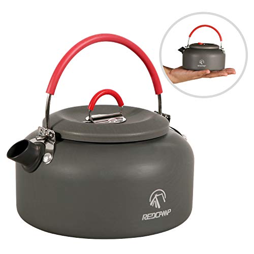 REDCAMP 0.8L Small Camping Kettle, Folding Water Pot with Carrying Bag, Compact Lightweight Tea Kettle for Outdoor Cooking Backpacking Picnic Fishing Boiling von REDCAMP