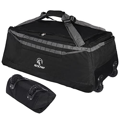 REDCAMP Reisetasche mit Rollen, 85 l, groß, faltbar, Reisetasche mit Rollen, 140 l, Schwarz, 140l von REDCAMP