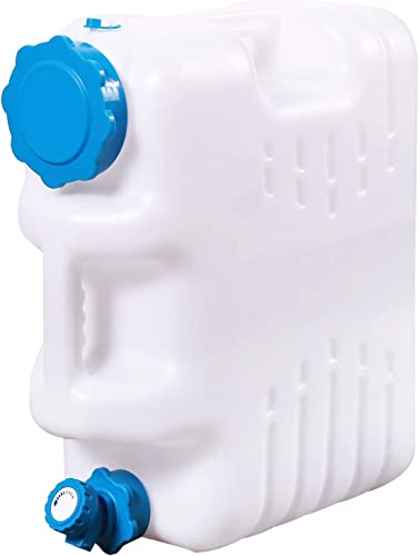 REDCAMP 18,5 Liter Kanister, Wasserkanister mit Hahn, Trinkwasserkanister für Wandern Camping Outdoor, BPA-frei, Weiß von REDCAMP