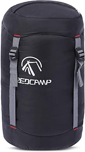 REDCAMP 27 l Nylon-Kompressionsbeutel für Schlafsack, leichter, kompakter Kompressionsbeutel für Reisen, Wandern, Outdoor, Rucksackreisen, Camping, Schwarz, L von REDCAMP