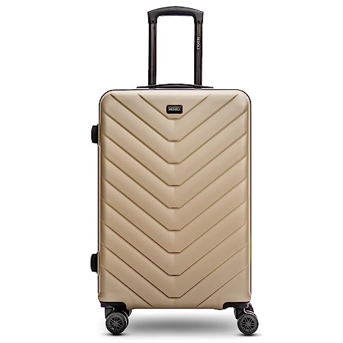 REDOLZ Hartschalen Koffer Damen/Herren | Leichter Trolley 45 x 25 x 67 cm - hochwertiges ABS Material | 4 Doppelrollen & TSA-Schloss (Essentials 07) von REDOLZ