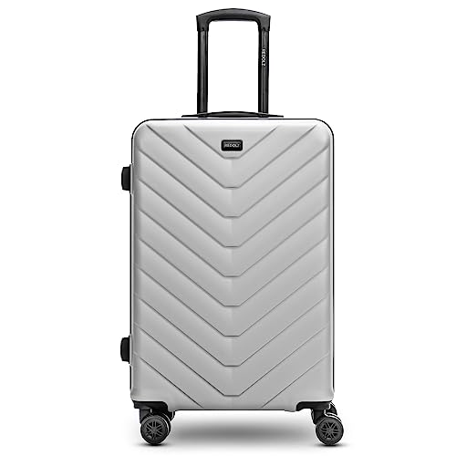 REDOLZ Hartschalen Koffer Damen/Herren | Leichter Trolley 45 x 25 x 67 cm - hochwertiges ABS Material | 4 Doppelrollen & TSA-Schloss (Essentials 07) von REDOLZ