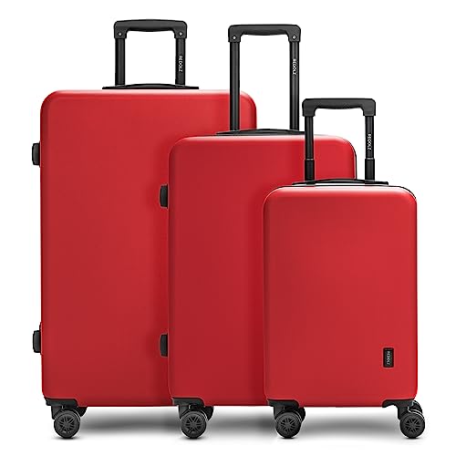 REDOLZ Hartschalen 3er Koffer-Set Damen/Herren | Leichte Reise-Trolleys - hochwertiges ABS Material | 4 Doppelrollen & TSA-Schloss (Essentials 09) von REDOLZ