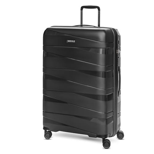 REDOLZ Hartschalen Check-in Koffer | Großer XL Trolley 50 x 30 x 76 cm aus leichtem Polypropylen Material | 4 Doppelrollen & TSA (Essentials 10) von REDOLZ