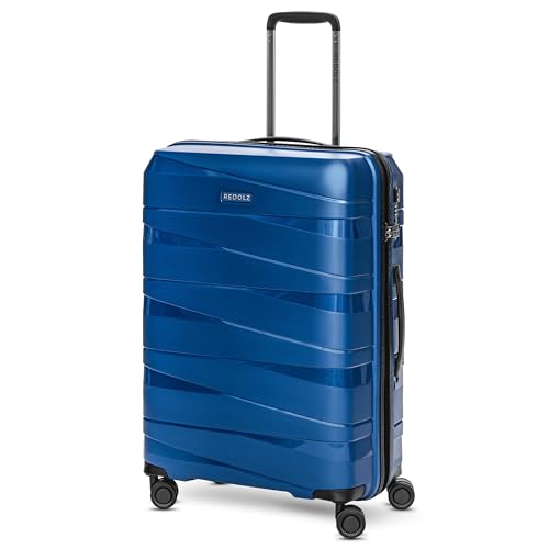 REDOLZ Hartschalen Check-in Koffer | Mittelgroßer Trolley 45 x 27 x 67 cm aus leichtem Polypropylen Material | 4-Doppelrollen & TSA (Essentials 10) von REDOLZ