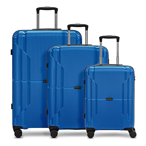 REDOLZ Hartschalen Koffer-Set 3-teilig | aus hochwertigem, leichtem Polypropylen Material | 4 Doppelrollen für Damen & Herren (Essentials 06) von REDOLZ