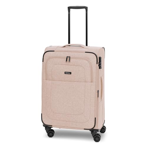 REDOLZ MEDIUM Weichschalen Koffer für Männer & Frauen | Leichter Trolley 67 cm mit 4 Doppelrollen & TSA-Schloss | mit Dehnfalte erweiterbar (Essentials 12) von REDOLZ