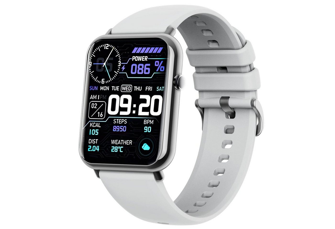 REDOM Damen Herren Fitness Uhr Uhren Tracker Smart Watch Sportuhr Armbanduhr Smartwatch (1,69 Zoll) IP67 Wasserdicht Fitnessuhr Armband Uhr, 1-tlg., Touchscreen, Pulsmesser Schrittzähler Schlafmonitor Aktivitätstracker von REDOM