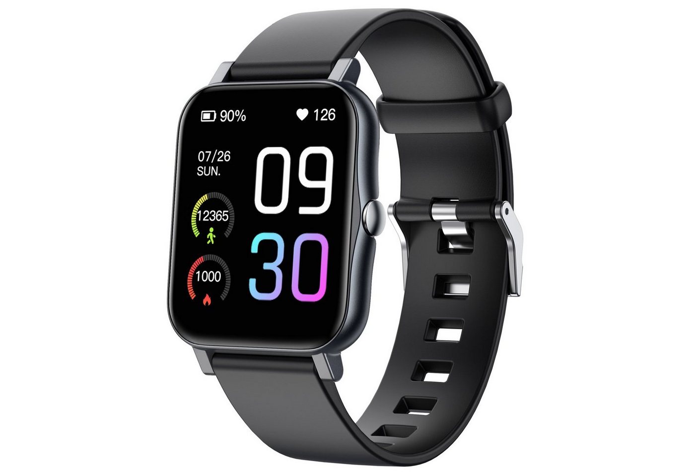 REDOM Damen Herren Fitness Uhr Uhren Tracker Smart Watch Sportuhr Armbanduhr Smartwatch (1,69 Zoll, 230mAh Li-Ionen) IP68 Wasserdicht Armband Fitnessuhr iOS/Android, 1-tlg., Touchscreen, Pulsmesser Schrittzähler Schlafmonitor Aktivitätstracker usw von REDOM