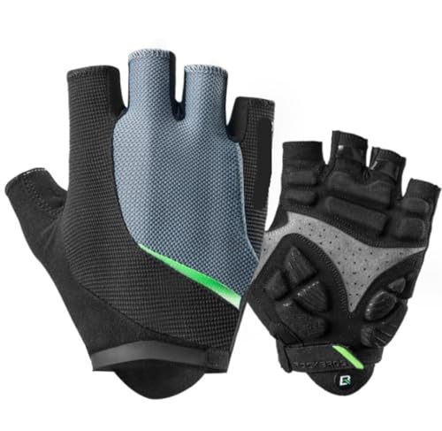 REEKOS Radsporthandschuhe Fahrradhandschuhe Halbfinger-Handschuhe Für Gewichtheben, Gewichtheber-Handschuhe, Unisex-Fahrradhandschuhe Radhandschuhe Sporthandschuhe (Color : Svart, Size : M) von REEKOS