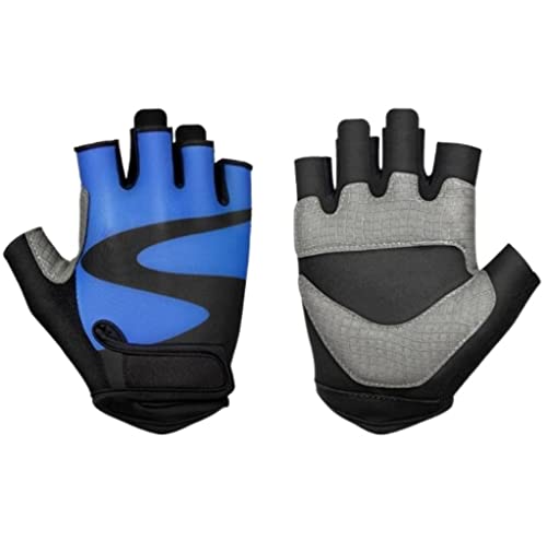 REEKOS Radsporthandschuhe Fahrradhandschuhe Handschuhe Fahrradhandschuhe Gym Fitness Atmungsaktive Mountainbike Sporthandschuhe Radhandschuhe Sporthandschuhe(Color:Blue,Size:L) von REEKOS