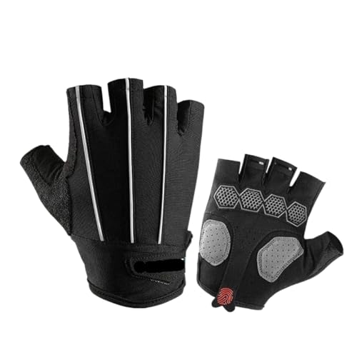 REEKOS Radsporthandschuhe Fahrradhandschuhe Handschuhe Für Herren, Unisex-Handschuhe, Halbfinger-Fahrradhandschuhe, Gel-Stoßdämpfung Radhandschuhe Sporthandschuhe(Size:L) von REEKOS