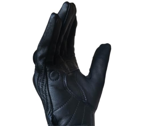 Radsporthandschuhe Fahrradhandschuhe Handschuhe Für Herren, Touchscreen-Symbol, Lederhandschuhe, Motorrad-Racer-Ausrüstung Radhandschuhe Sporthandschuhe (Color : Svart, Size : XXL) von REEKOS