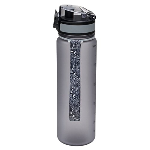REFLECTS Profi Sporttrinkflasche 500 ml BPA frei | Ideale Sportflasche für Fitness, Fahrrad, Sport, Fussball | Auslaufsichere Fahrradflasche, Sporttrinkflasche Farbe grau von REFLECTS