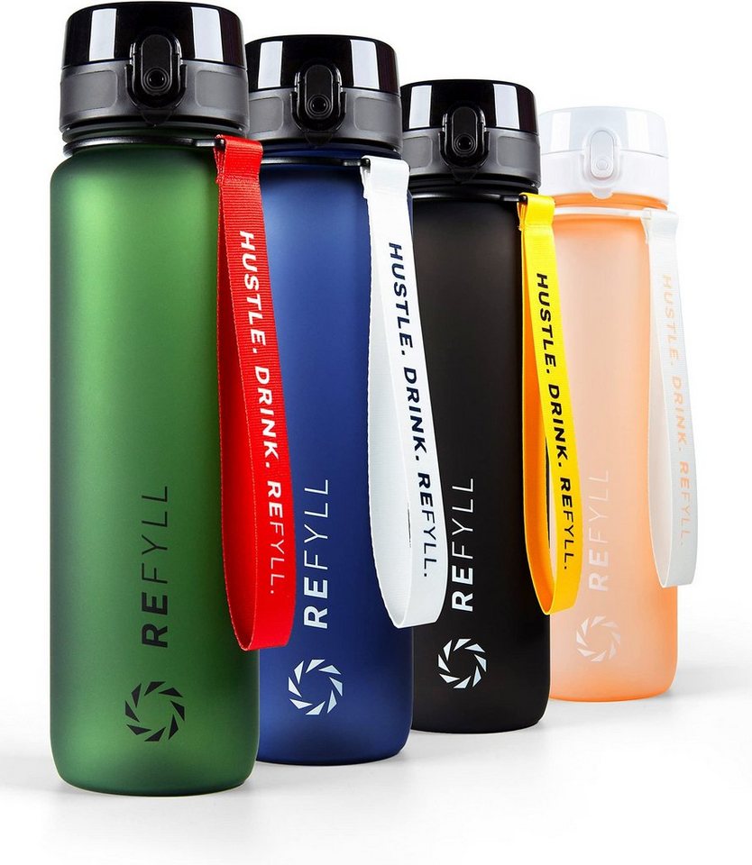 REFYLL Trinkflasche Sport-Trinkflasche 1L Go" Mit Fruchteinsatz, BPA-Frei, Soft Touch, Tritan I Fitness Trinkflasche I Wasserflasche für Sport" von REFYLL