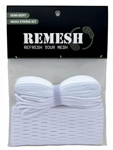 REMESH Lacrosse Netz- und Saiten-Set, langlebig, leicht, halbweiches Netzgewebe von REMESH