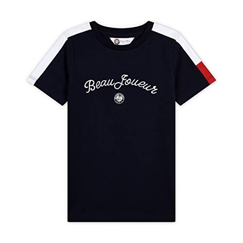 Roland Garros Niko T-Shirt mit Rundhalsausschnitt – Modell Niko – Marineblau – aus Baumwolle – für Jungen – Größe 10 Jahre one Size Marineblau von RG ROLAND GARROS
