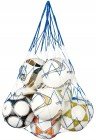 RHINOS sports Ballnetz für 10 Fußbälle Blau/Weiß von RHINOS sports