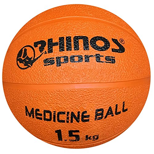 RHINOS sports Medizinball, Gymnastikball 1,5 kg | orange von RHINOS sports