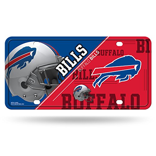 RICO INDUSTRIES NFL Buffalo Bills Unisex Buffalo Bills Nummernschild Metalbuffalo Bills Nummernschild Metall, Team-Farbe, Einheitsgröße von RICO INDUSTRIES