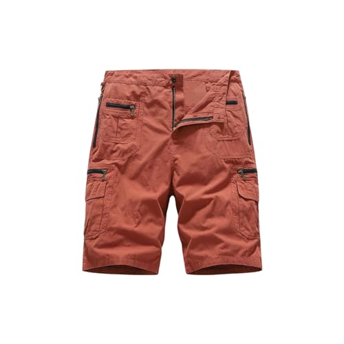 RIEAO Men's Outdoor Sporty Fitness Multifunctional Shorts, Versatile Design Meets Unparalleled Comfort. (Orange,2XL) von RIEAO