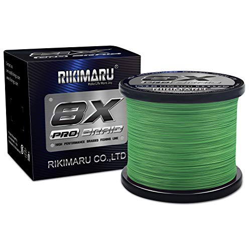 RIKIMARU Braid Pro 8X (fluo-green, 36,3 kg (0,45 mm) - 914 m (914 Yards) von RIKIMARU