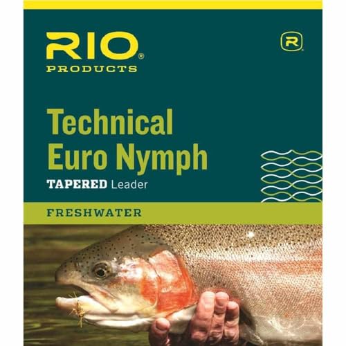 Rio Produkte Technischer Euro Nymphe Vorfach mit Tippet Ring, Pink/Chartreuse, 14ft-2X/4X von RIO PRODUCTS
