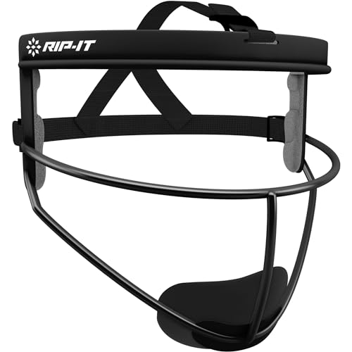 RIP-IT | Defense Softball Feldmaske | Schwarz | Erwachsene | Leichte Schutzausrüstung von RIP-IT