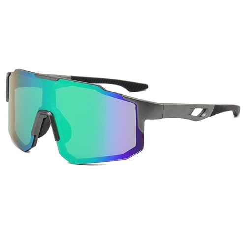 RISAKOGO Schnelle Brille- Sonnenbrille Herren Damen UV400 Sportbrillen Fahrrad Brille Rave Brille für das Reiten, Ski und Angeln im Fallschirmspringen von RISAKOGO