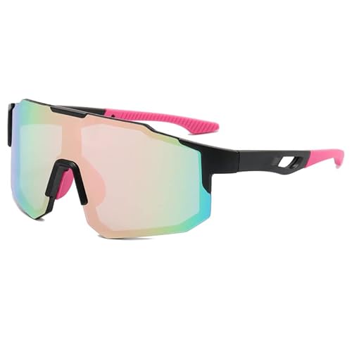 RISAKOGO Schnelle Brille- Sonnenbrille Herren Damen UV400 Sportbrillen Fahrrad Brille Rave Brille für das Reiten, Ski und Angeln im Fallschirmspringen von RISAKOGO