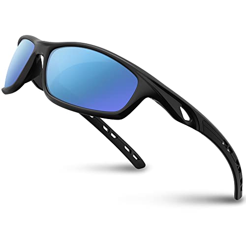 RIVBOS Sonnenbrillen Fahrradbrille Radsportbrillen Sportbrille für damen herren Polarisierte TR90 Superleichtes Unzerbrechlicher Rahmen UV400 Wandern Laufen Golfen und Fischen RB831 von RIVBOS