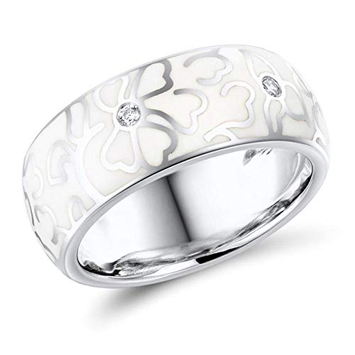 Ringe Für Retro Handgemachte Keramik Ring Frauen Elegante Weiße Blumen Imitation Porzellan Ring Hochzeit Jewelry 6 von RKWEI