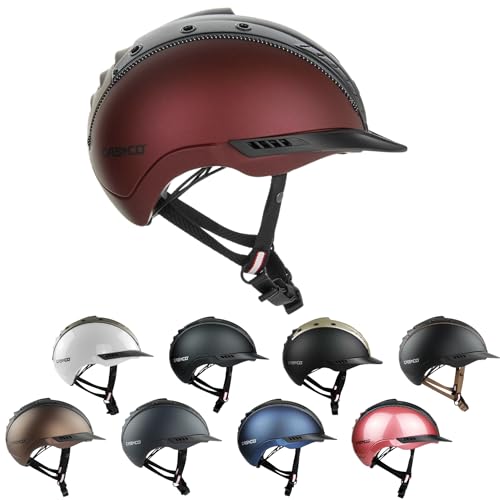 RL24 - Reithelm Mistrall-2 Edition von Casco inkl. Helmbox | Reitkappe Damen, Herren & Kinder | optimale Belüftung & ergonomisch Perfekter Sitz | Reiterhelm Dunkelrot/Schwarz in Größe XS-S (50-54cm) von RL24