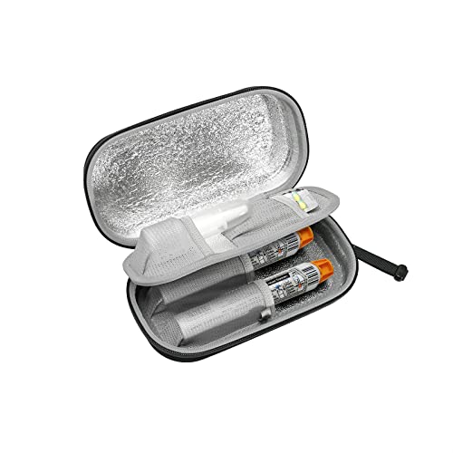 RLSOCO Medikamenten Tasche für EpiPen -Isolierte, wasserdichte Tasche für Allergien und Asthma, hält 2 EpiPens, Asthma-Inhalator, Antihistaminikum, medizinisches Zubehör von Auvi-Q von RLSOCO