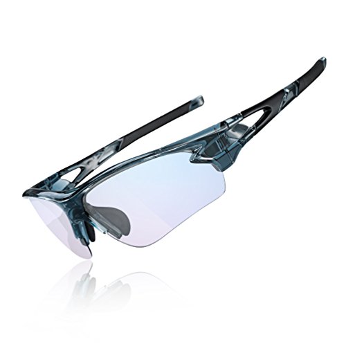 ROCKBROS Fahrradbrillen Selbsttönend Sonnenbrille Photochromatisch für Damen und Herren UV400 Schutz TR90 Rahmen für Sport Radfahren Angeln von ROCKBROS