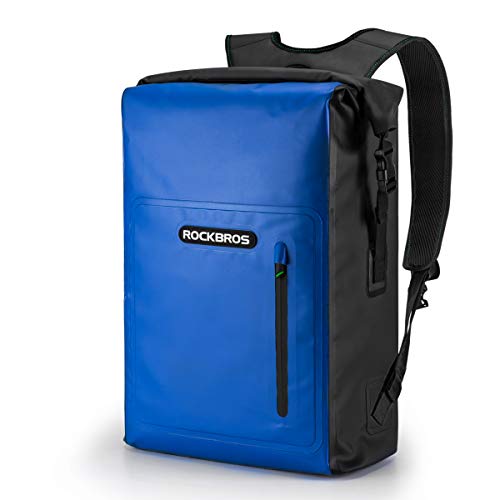 ROCKBROS Dry Bag Rucksack Wasserdicht Packsack 20L Reiserucksack mit Vordertasche für Bootfahren, Schwimmen, Strand, Kajak, Rafting, Angeln von ROCKBROS